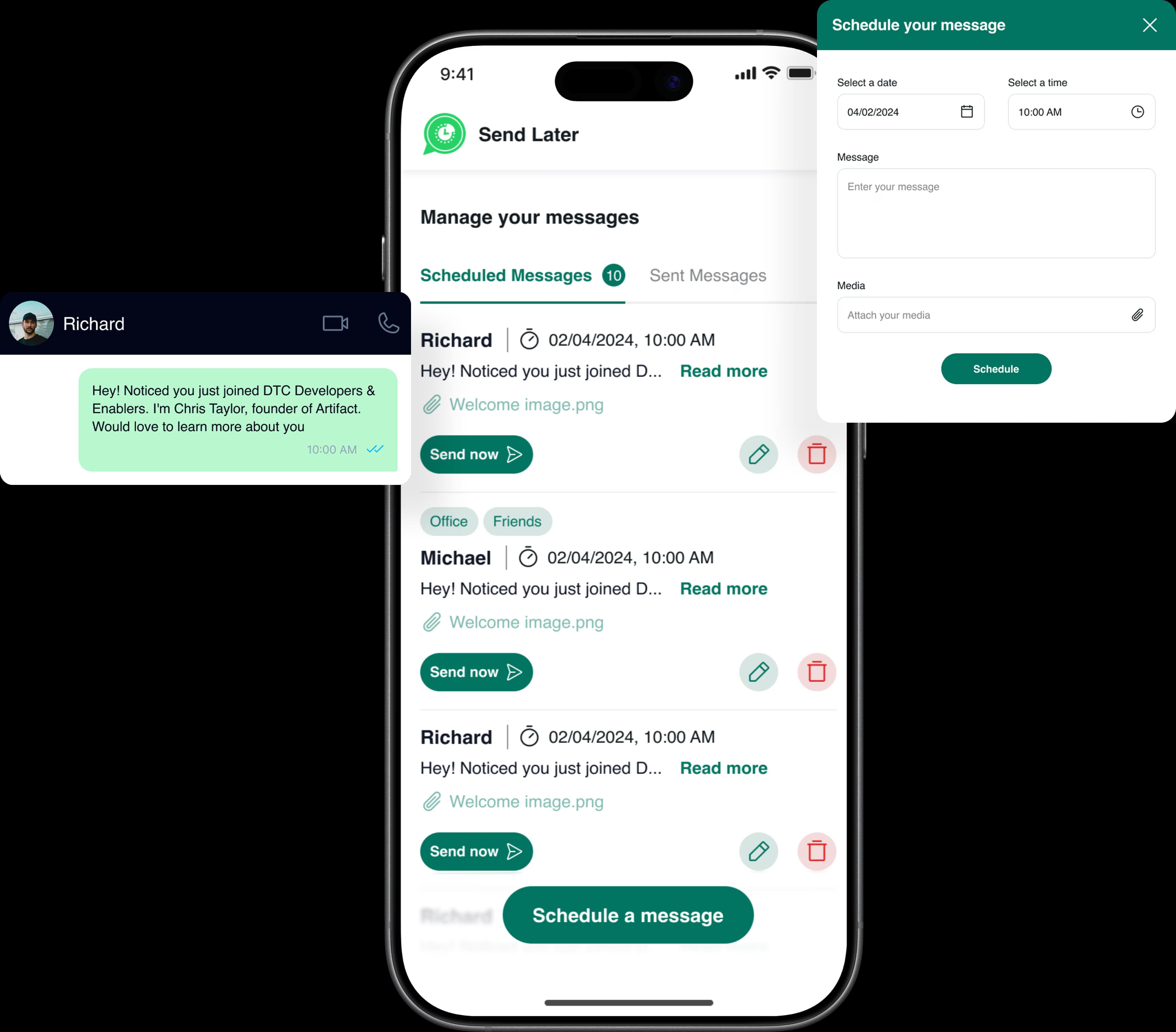 Send Later app preview